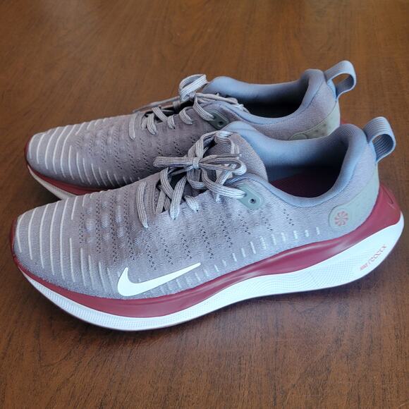 Nike ReactX Infinity Run Running & Jogging Shoes Men's Gray/Crimson US Size 11 - Picture 1 of 10